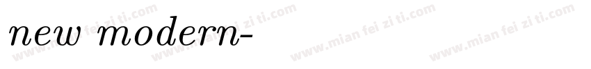 new modern字体转换